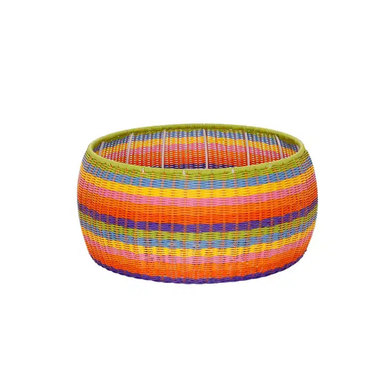 Handwoven Resin Ottoman Table