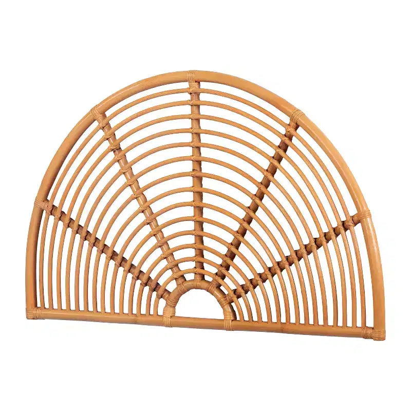 HomeStockRainbow Natural Bloom Rattan Wall Mounted Headboard