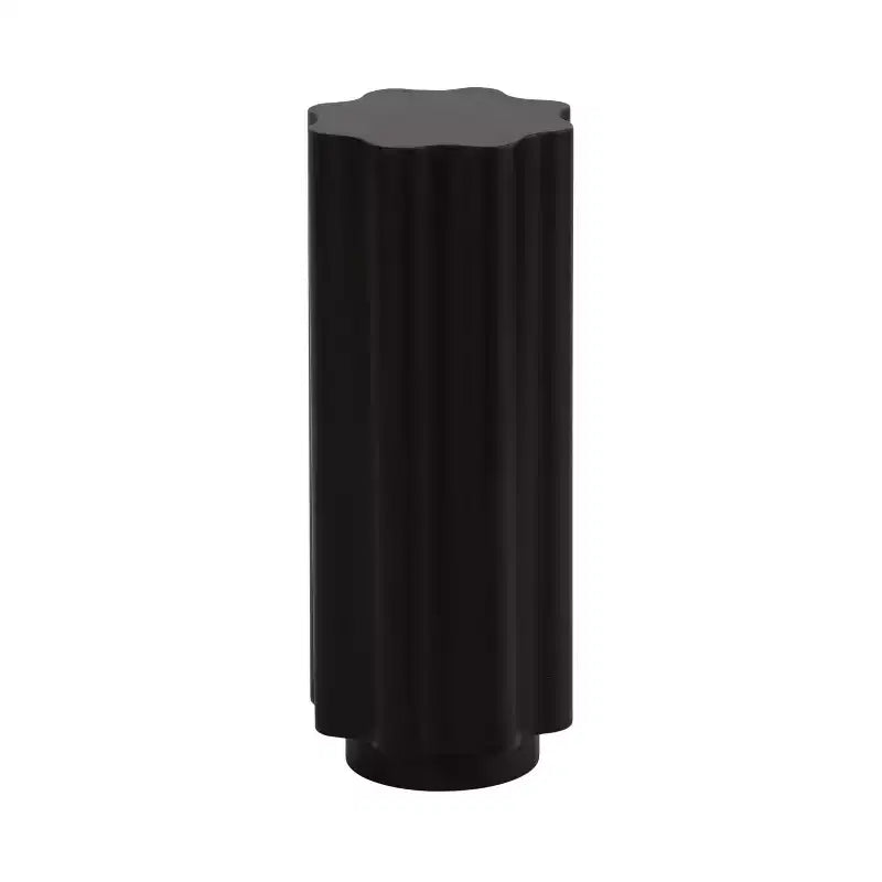 Kate and Laurel Pandey Wavy Drink Table Metal, 9x9x22, Black