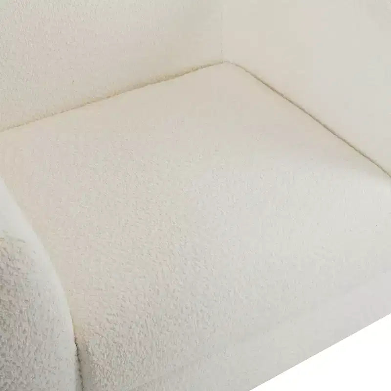 Moderner Bouclé-gepolsterter Clubsessel, Beige