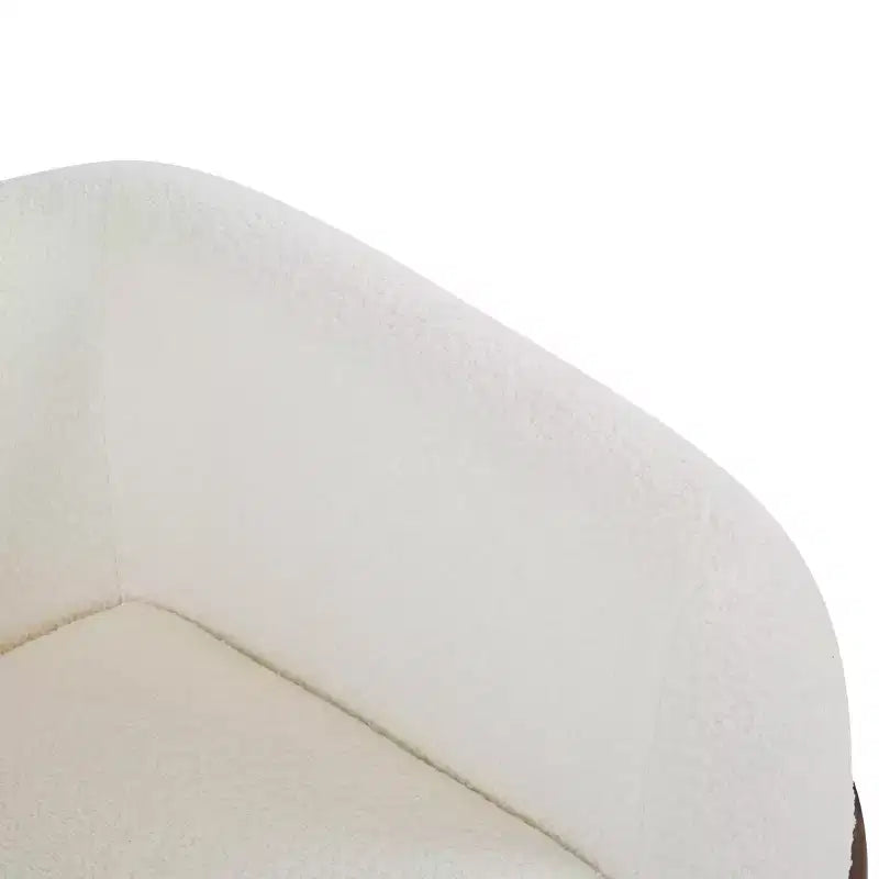Moderner Bouclé-gepolsterter Clubsessel, Beige
