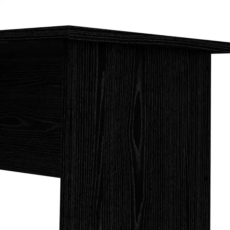 Desk with 4 Drawers Black Woodgrain