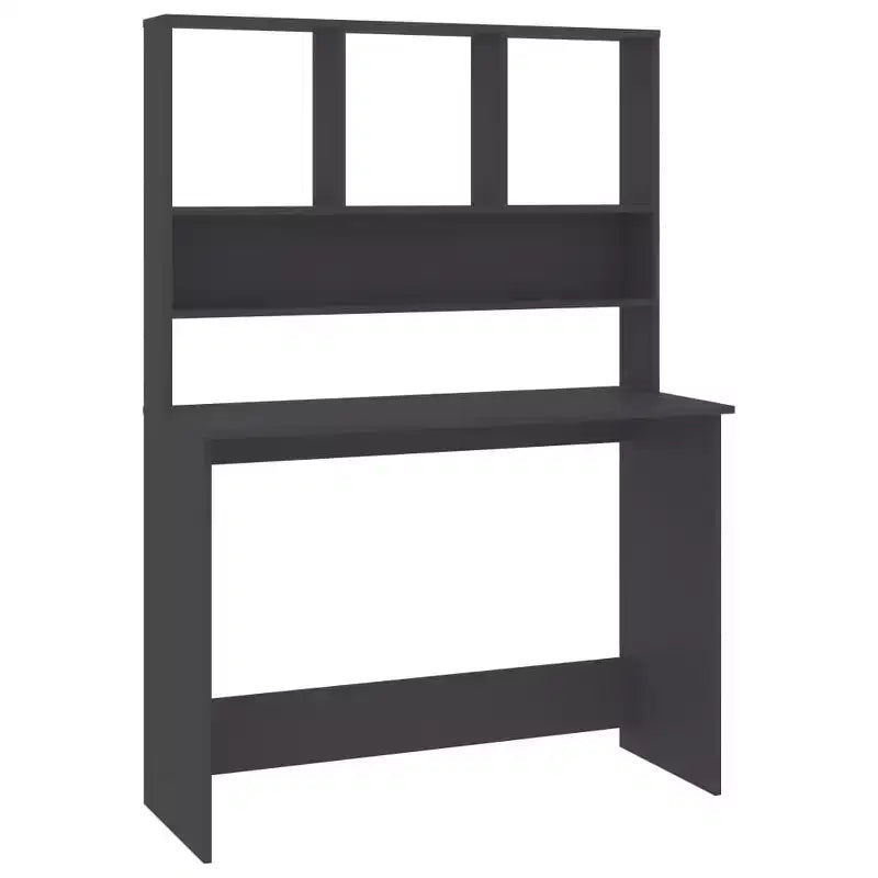 Modern Floating Desk with 3 Shelves, Wall Mounted Computer Desk with Matte Finish