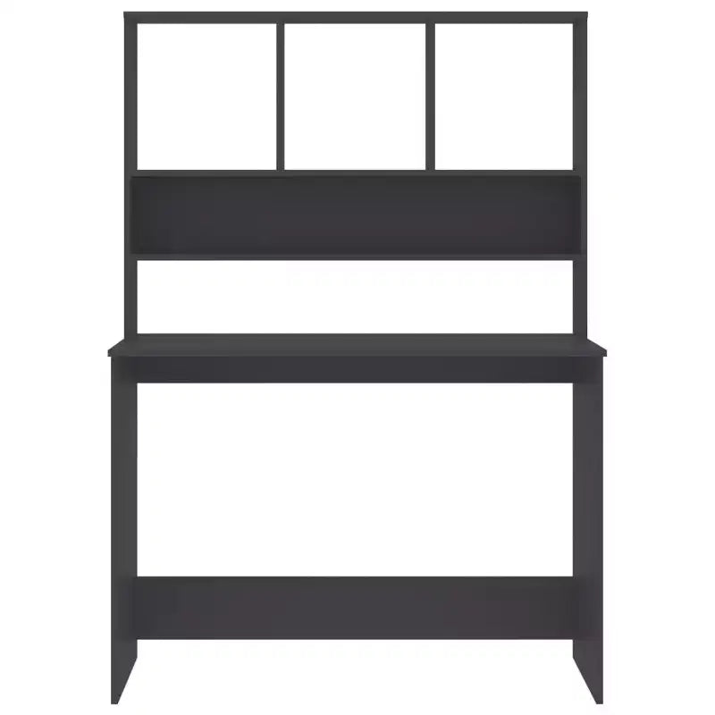 Modern Floating Desk with 3 Shelves, Wall Mounted Computer Desk with Matte Finish