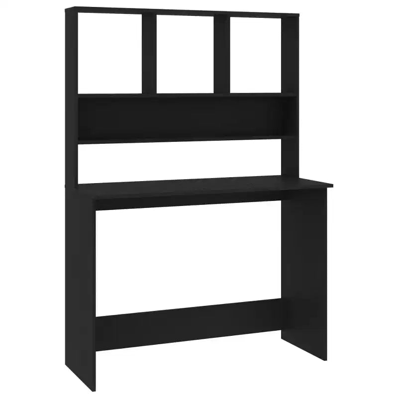 Modern Floating Desk with 3 Shelves, Wall Mounted Computer Desk with Matte Finish