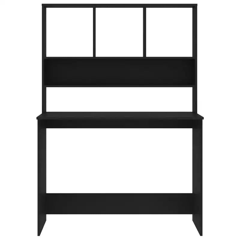 Modern Floating Desk with 3 Shelves, Wall Mounted Computer Desk with Matte Finish