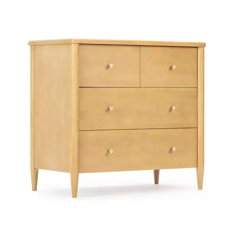 3-laden commode met verdeelde bovenlade, mid-century modern