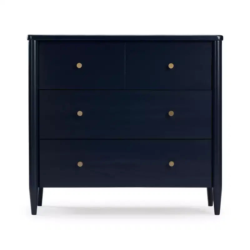 3-laden commode met verdeelde bovenlade, mid-century modern