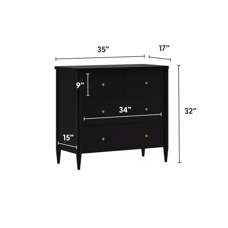 Kommode mit 3 Schubladen und geteiltem oberem Fach, Mid-Century Modern