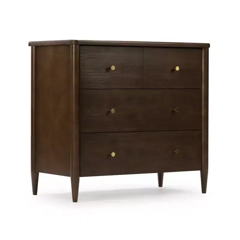 3-laden commode met verdeelde bovenlade, mid-century modern