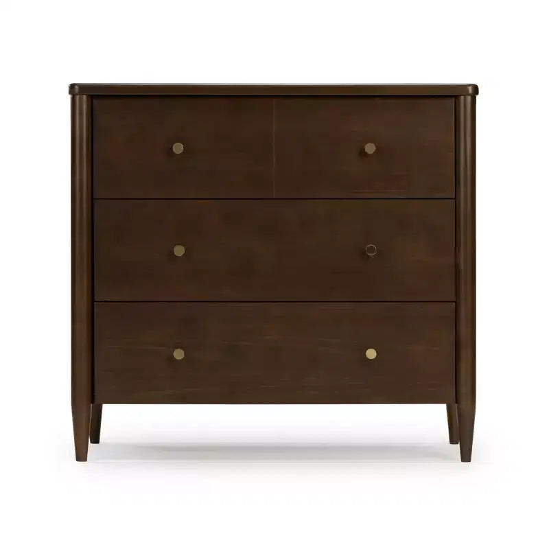 3-laden commode met verdeelde bovenlade, mid-century modern