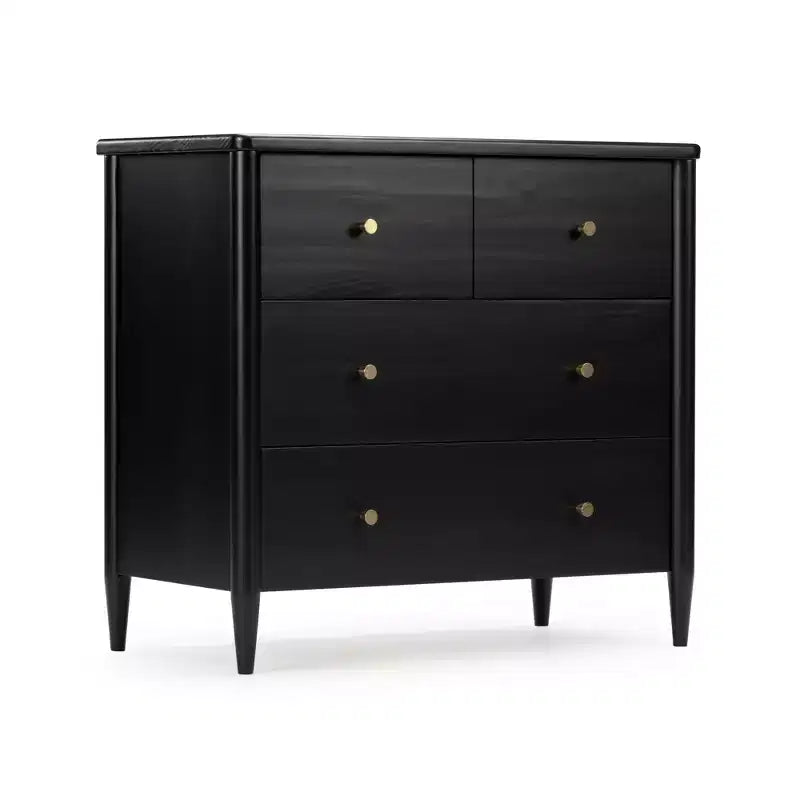 3-laden commode met verdeelde bovenlade, mid-century modern