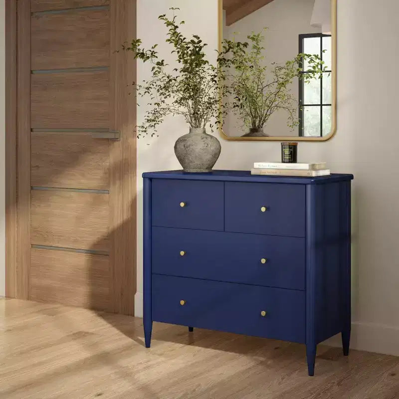 Kommode mit 3 Schubladen und geteiltem oberem Fach, Mid-Century Modern