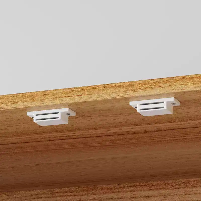 Küchenvorratsschrank mit magnetischer Holztür, verstellbare Regale & Schubladenaufbewahrung