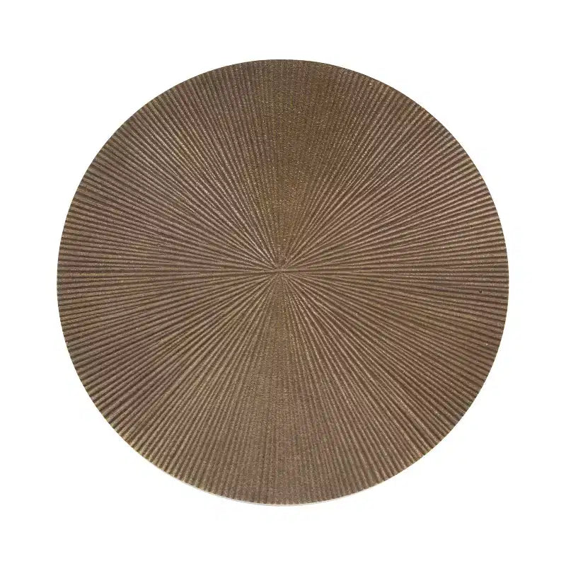 Verstellbarer geprägter Metall-Akzenttisch und Pflanzenständer, 10x10x30 cm, Gold und Schwarz