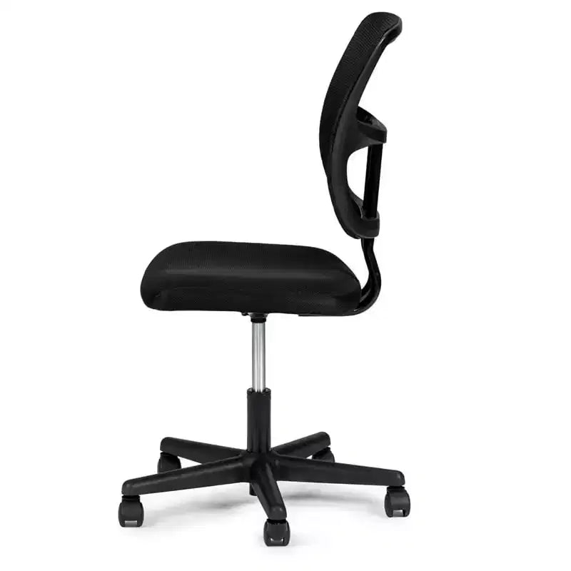 Fileli Ofis Sandalyesi - Kolsuz Masa Sandalyesi, Yükseklik Ayarlı, Ergonomik Destek