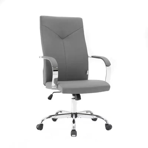 HomeStock 33 in.H Adjustable Height Gray Cushion Seat Material with Casters/Wheels Office Chairs