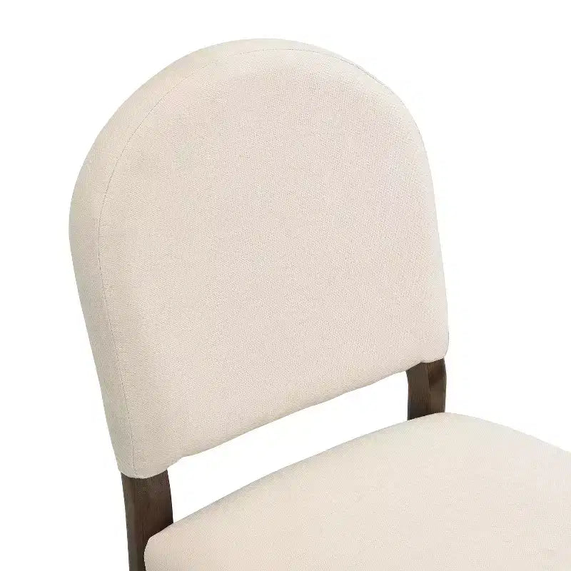Mid-Century Esszimmerstühle mit Stoffbezug und Rückenlehne, 2er-Set