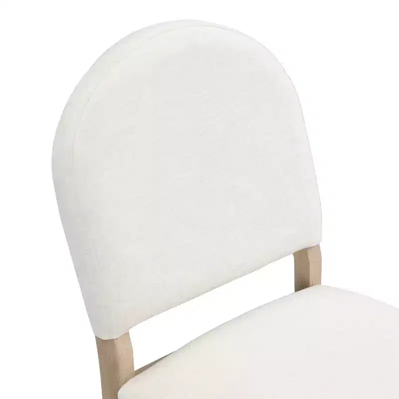 Set di 2 sedie da pranzo imbottite in tessuto stile metà secolo con schienale
