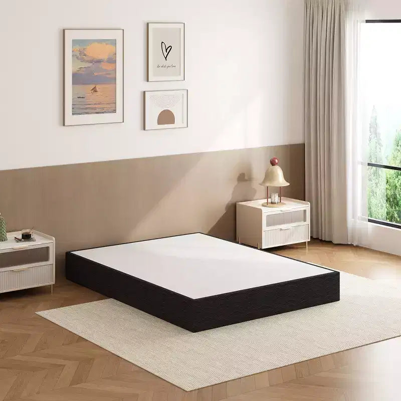 Boxspringbett in Queen-Größe, verstärkter Metallrahmen mit elastischer Bettabdeckung