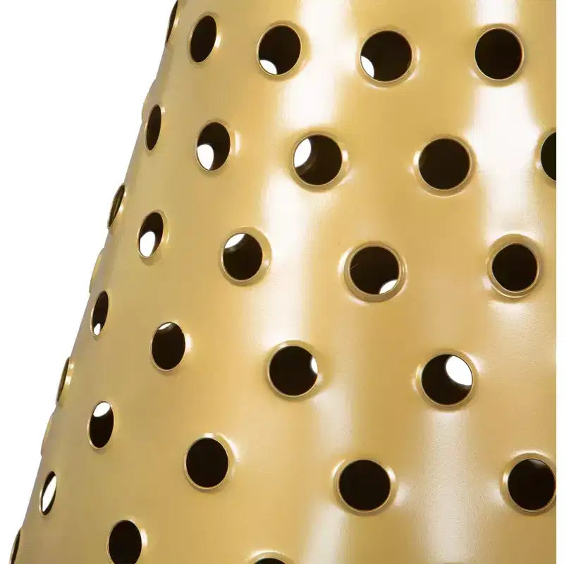 Iron Pedestal Side Table, Gold, 220 lb Capacity