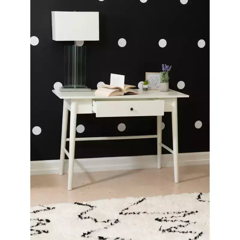 Rubberwood Writing Desk with Drawer, 42 Inch