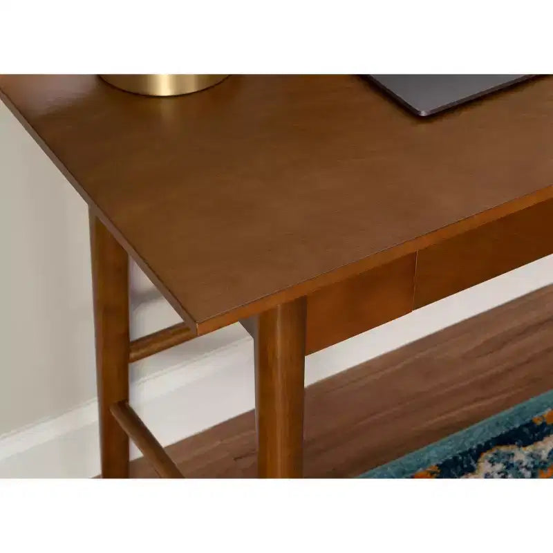 Rubberwood Writing Desk with Drawer, 42 Inch