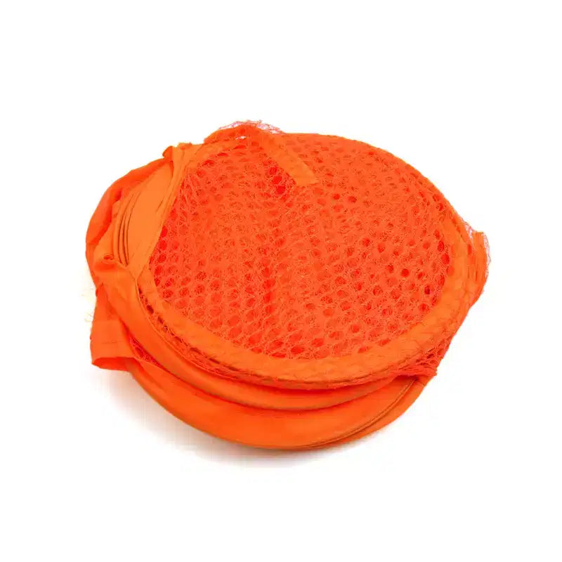 Borsa a rete pieghevole per abiti sporchi, organizer per lavanderia arancione 19,68"