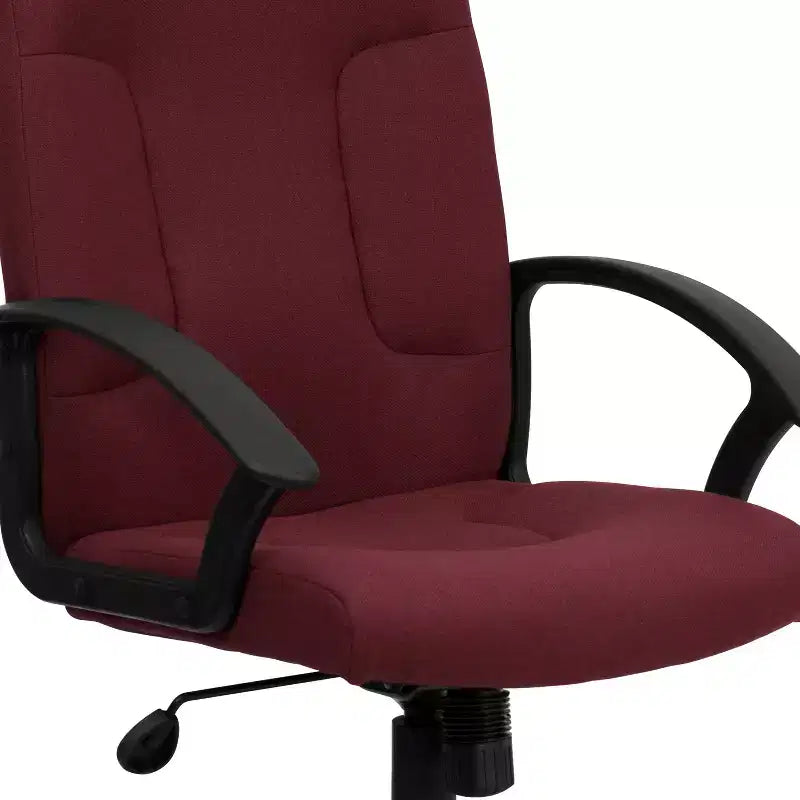 Bürostuhl mit mittlerer Rückenlehne, Stoffbezug, Nylonarmlehnen, drehbar