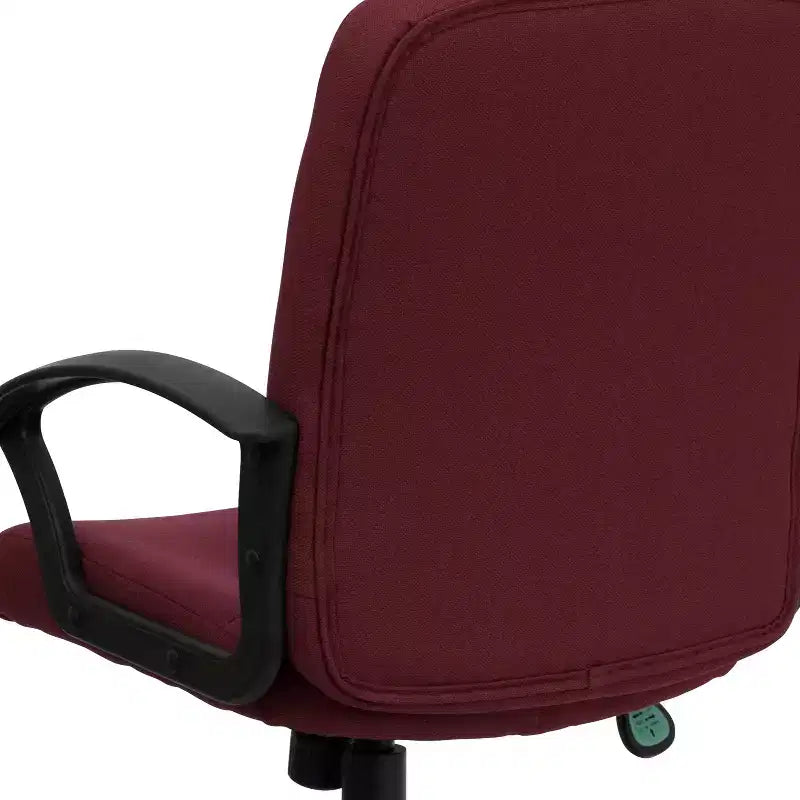 Bürostuhl mit mittlerer Rückenlehne, Stoffbezug, Nylonarmlehnen, drehbar