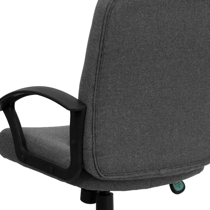 Bürostuhl mit mittlerer Rückenlehne, Stoffbezug, Nylonarmlehnen, drehbar