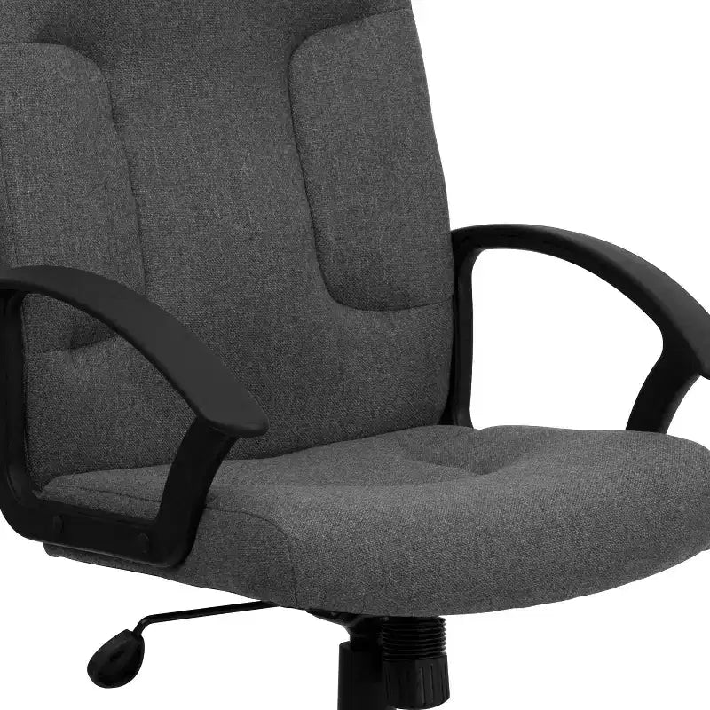 Bürostuhl mit mittlerer Rückenlehne, Stoffbezug, Nylonarmlehnen, drehbar