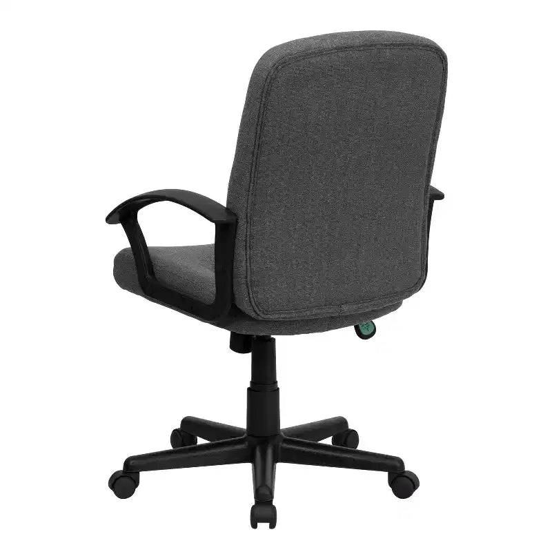Bürostuhl mit mittlerer Rückenlehne, Stoffbezug, Nylonarmlehnen, drehbar