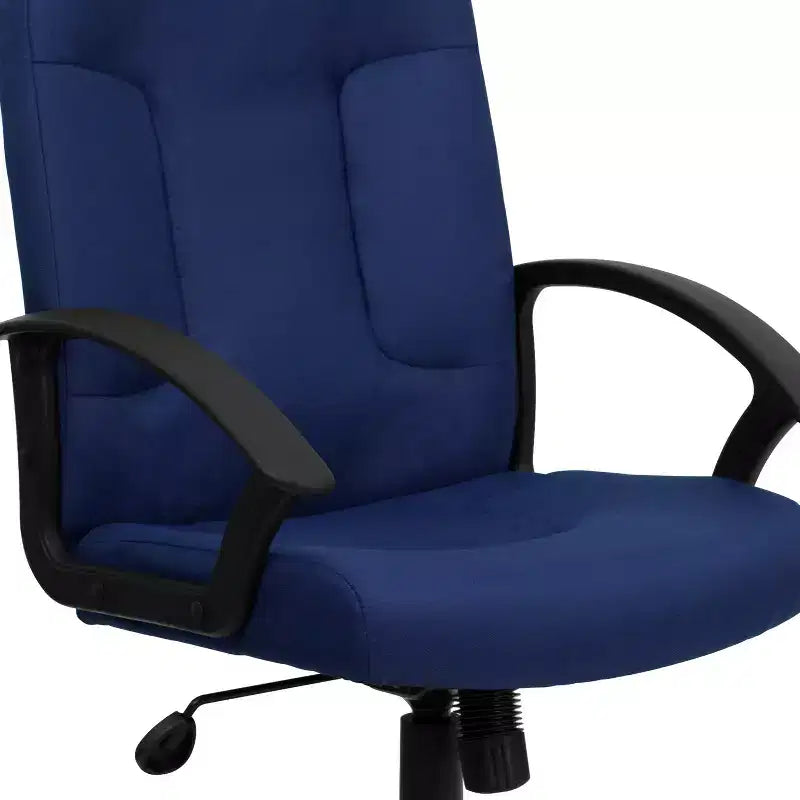 Bürostuhl mit mittlerer Rückenlehne, Stoffbezug, Nylonarmlehnen, drehbar