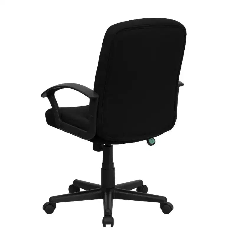 Bürostuhl mit mittlerer Rückenlehne, Stoffbezug, Nylonarmlehnen, drehbar