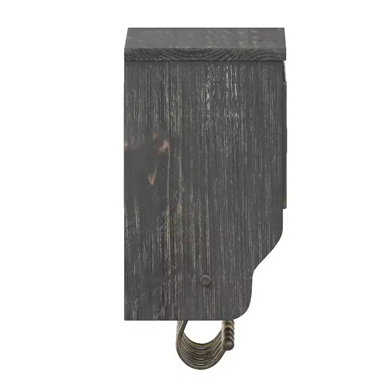 Estante de almacenamiento de madera de pino macizo de 24 pulgadas para montaje en pared con estante superior, 5 ganchos y cestas de alambre