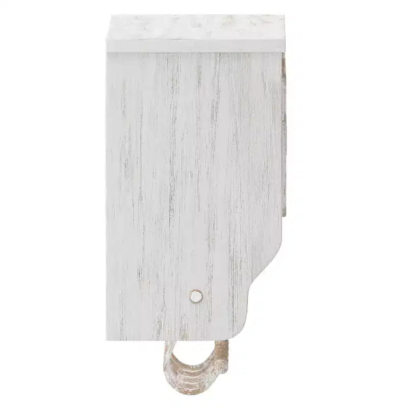 Estante de almacenamiento de madera de pino macizo de 24 pulgadas para montaje en pared con estante superior, 5 ganchos y cestas de alambre
