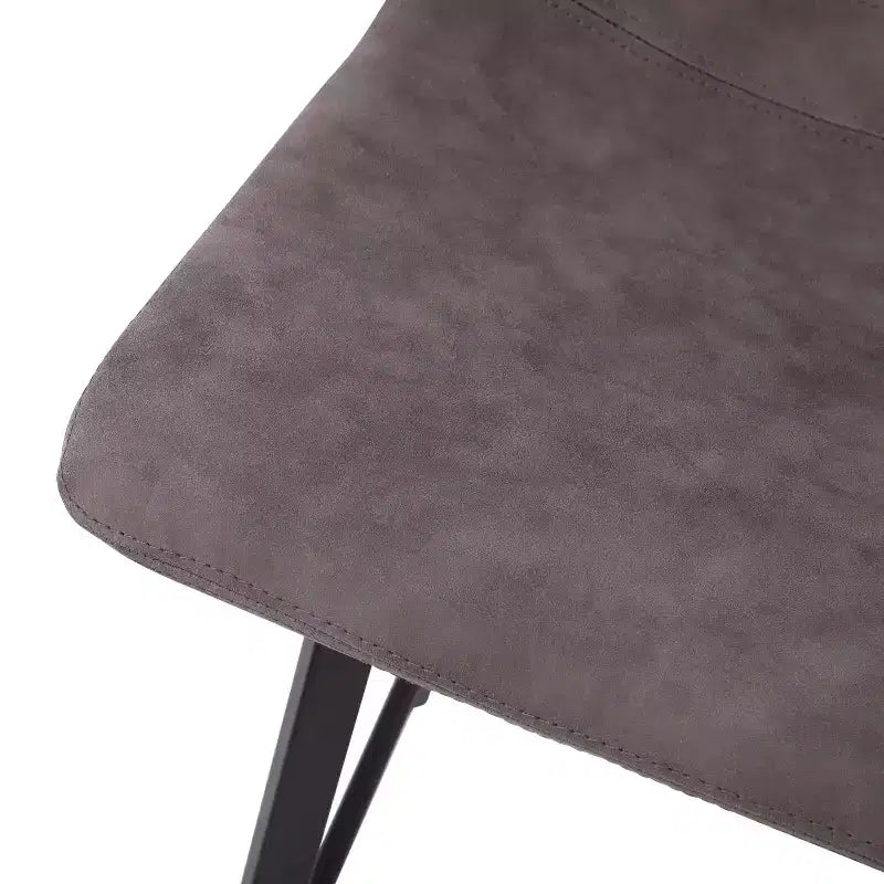 Ensemble de deux tabourets de bar modernes rembourrés 24", cadres en métal mat et patins en plastique